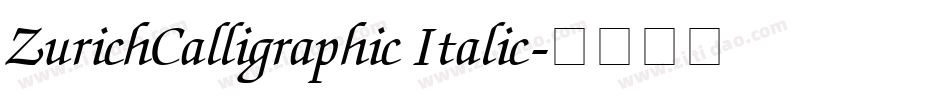 ZurichCalligraphic Italic字体转换